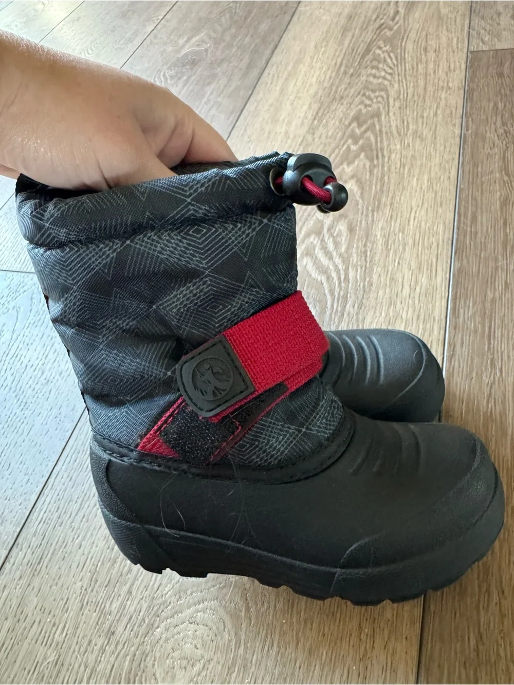 Northside Kids Frosty Insulated Winter Snow Boots - Black/Red